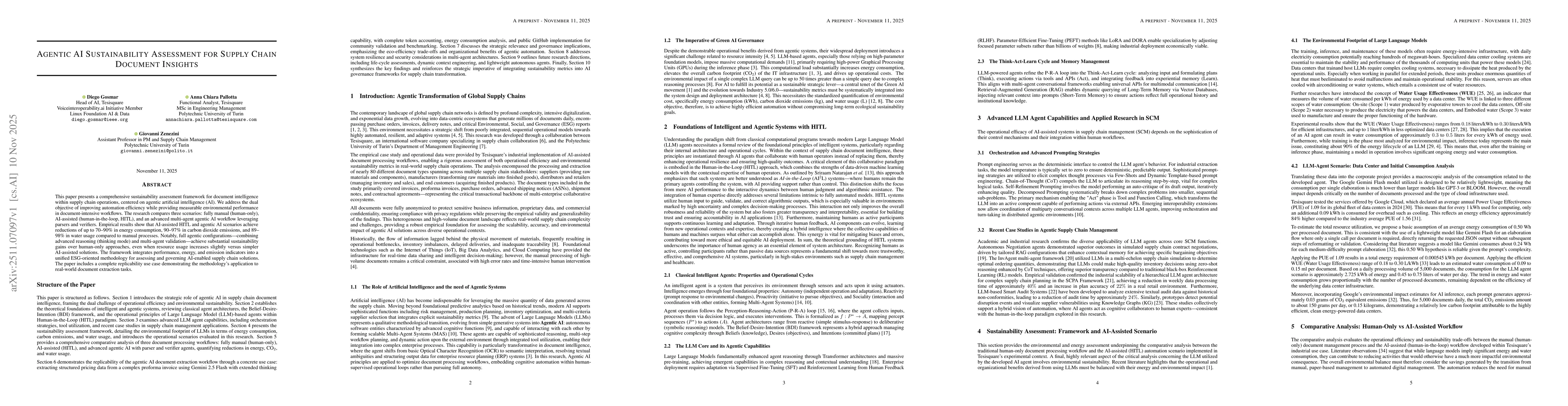 Thumbnail for Agentic AI Sustainability Assessment for Supply Chain Document Insights