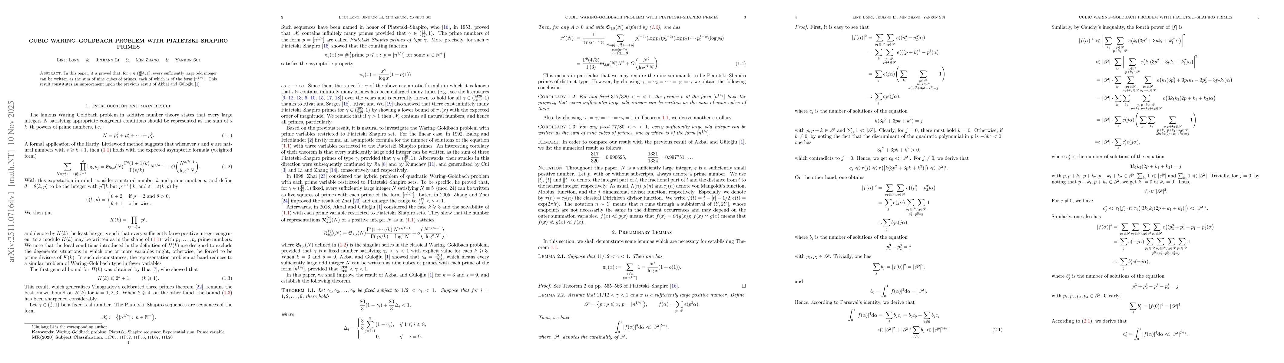 Thumbnail for Cubic Waring-Goldbach problem with Piatetski-Shapiro primes