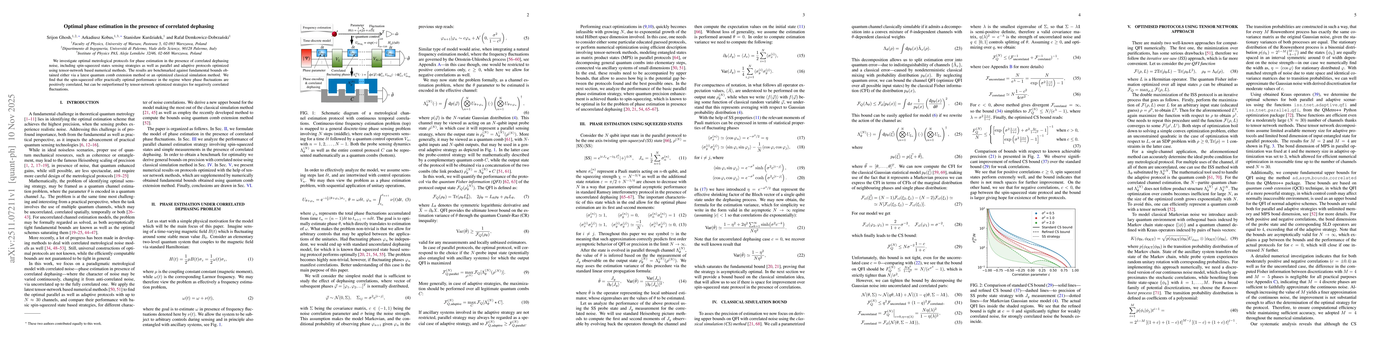 Thumbnail for Optimal phase estimation in the presence of correlated dephasing