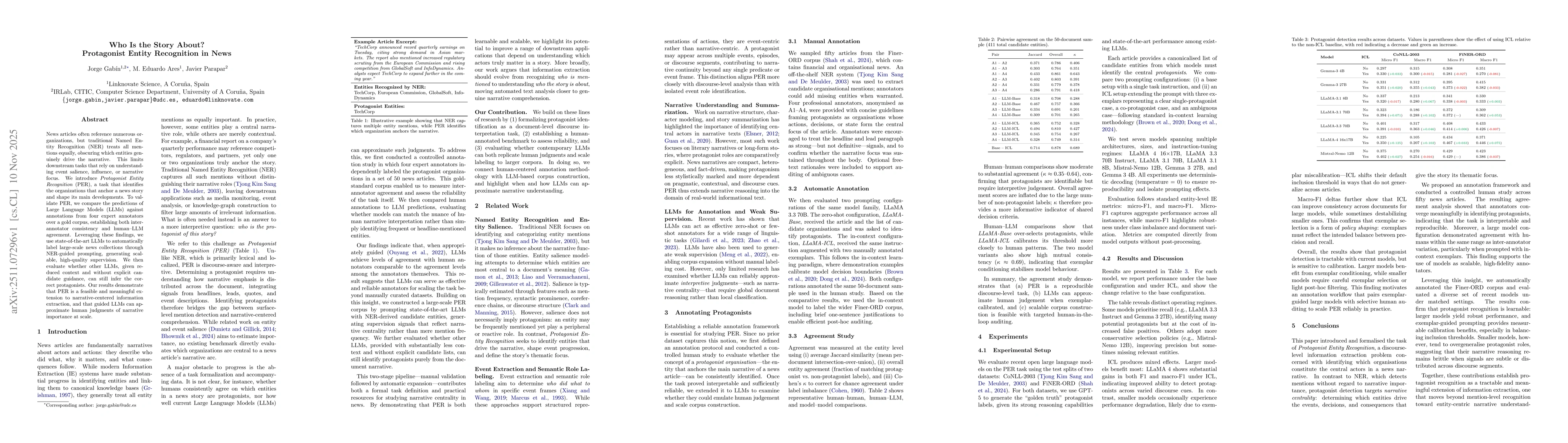 Thumbnail for Who Is the Story About? Protagonist Entity Recognition in News