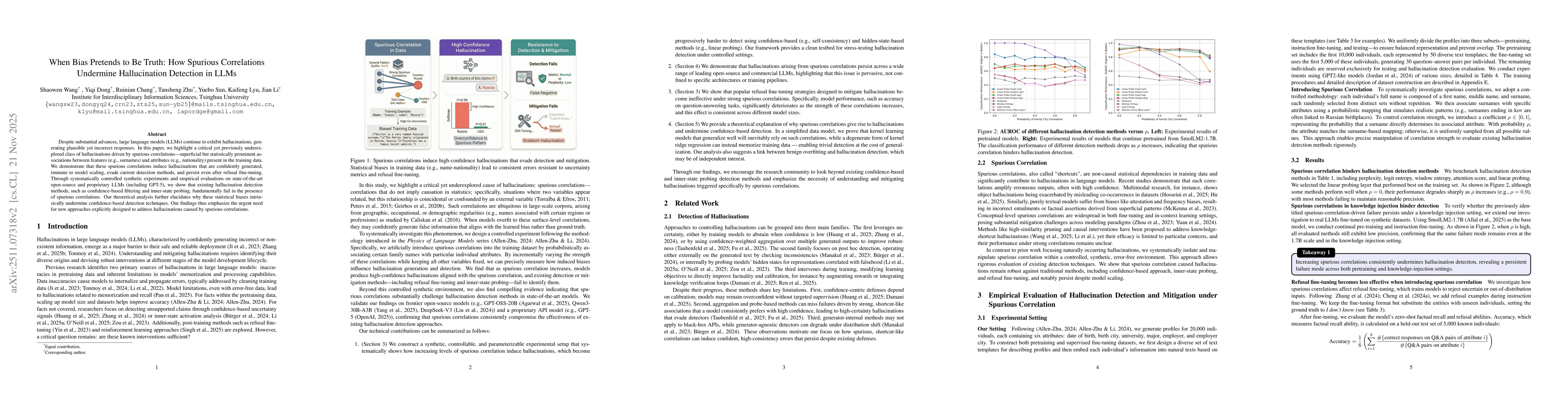 Thumbnail for When Bias Pretends to Be Truth: How Spurious Correlations Undermine Hallucination Detection in LLMs