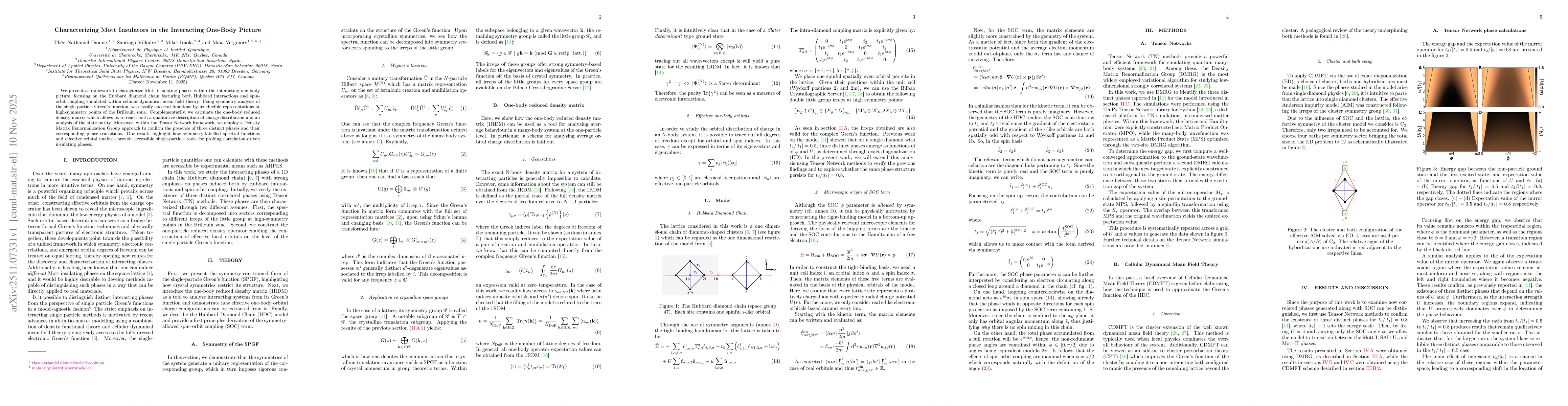 Thumbnail for Characterizing Mott Insulators in the Interacting One-Body Picture