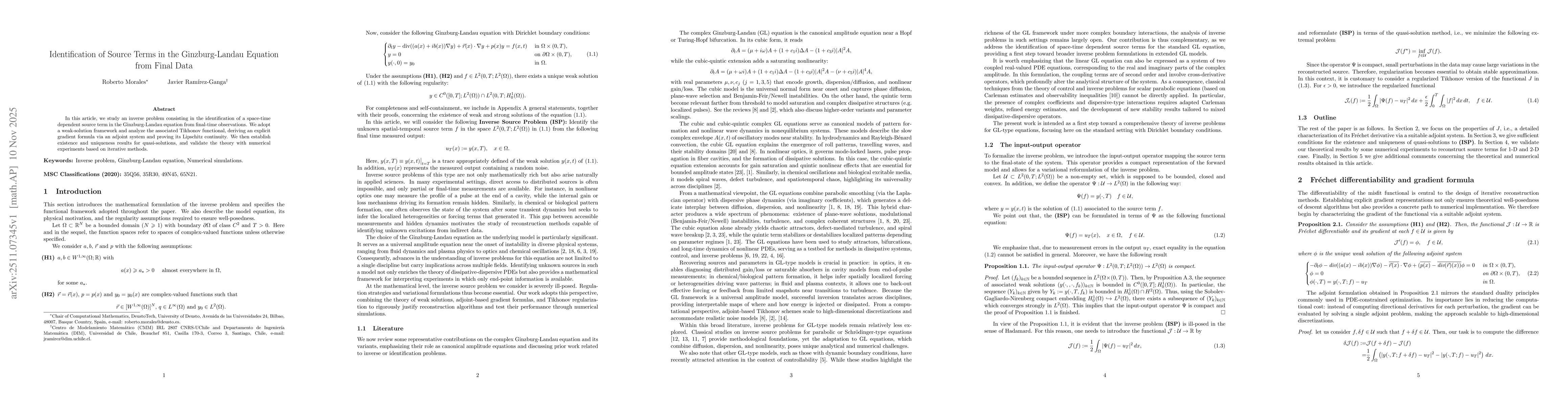 Thumbnail for Identification of Source Terms in the Ginzburg-Landau Equation from Final Data