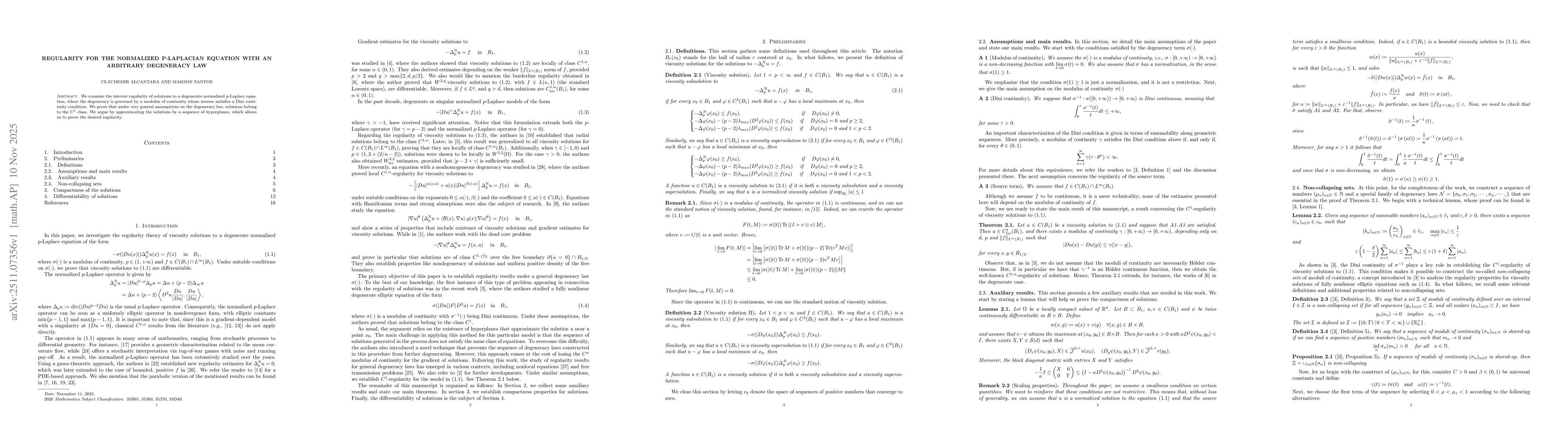 Thumbnail for Regularity for the normalized p-Laplacian equation with an arbitrary degeneracy law