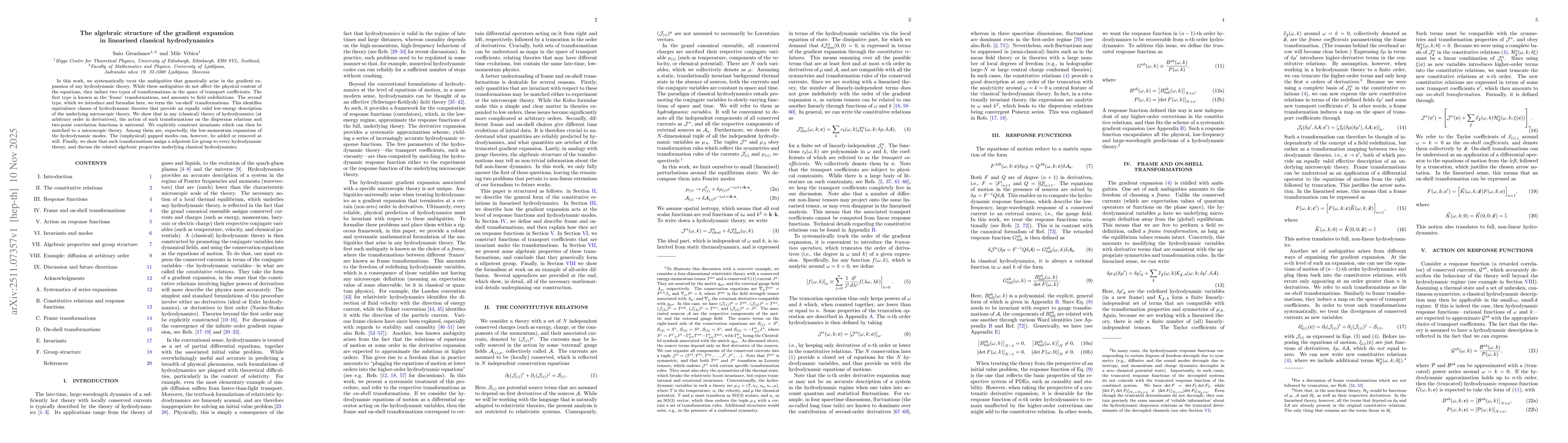 Thumbnail for The algebraic structure of the gradient expansion in linearised classical hydrodynamics