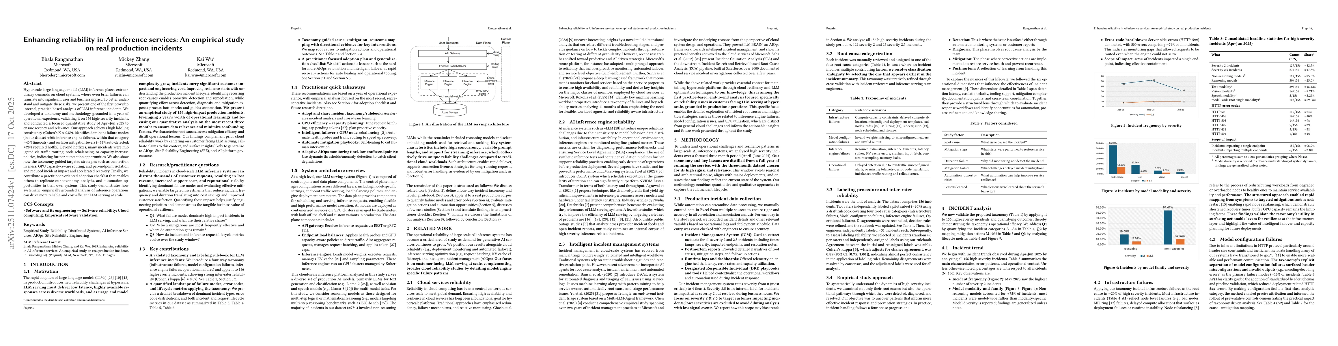 Thumbnail for Enhancing reliability in AI inference services: An empirical study on real production incidents