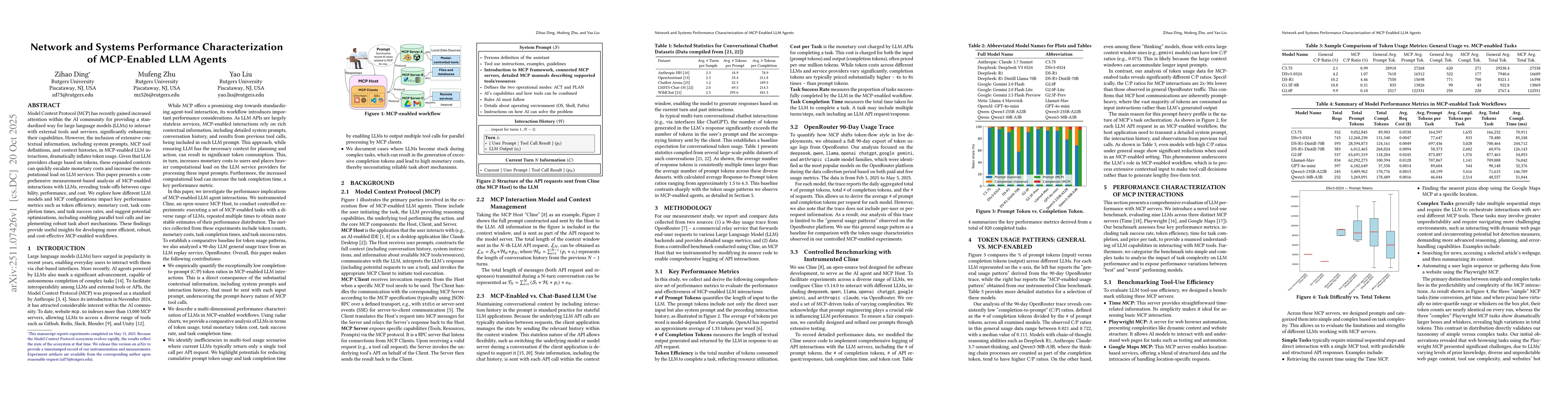 Thumbnail for Network and Systems Performance Characterization of MCP-Enabled LLM Agents
