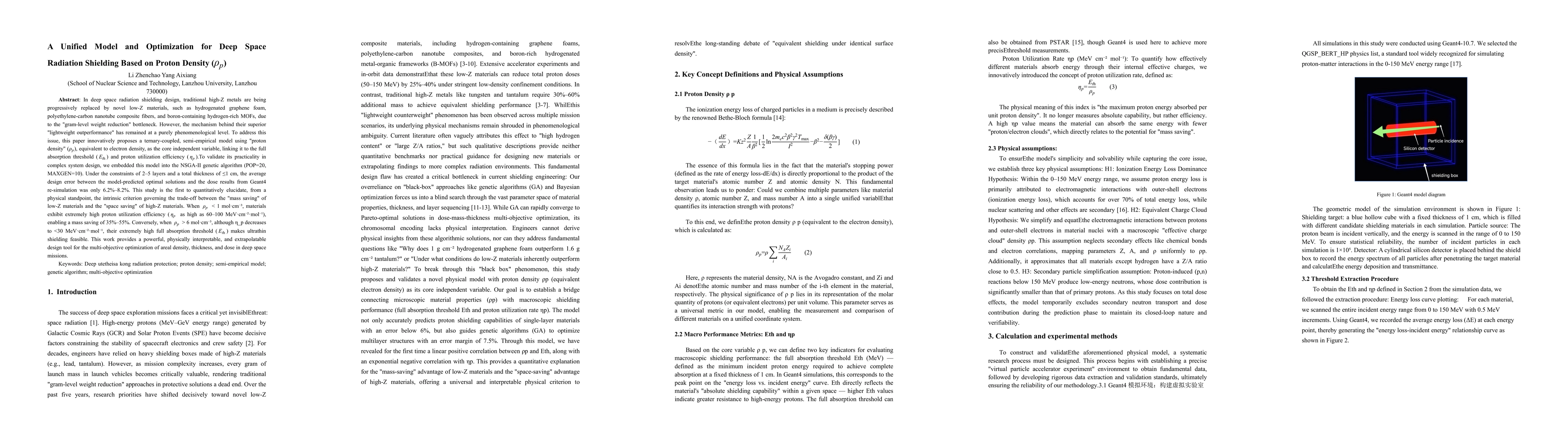 Thumbnail for A Unified Model and Optimization for Deep Space Radiation Shielding Based on Proton Density