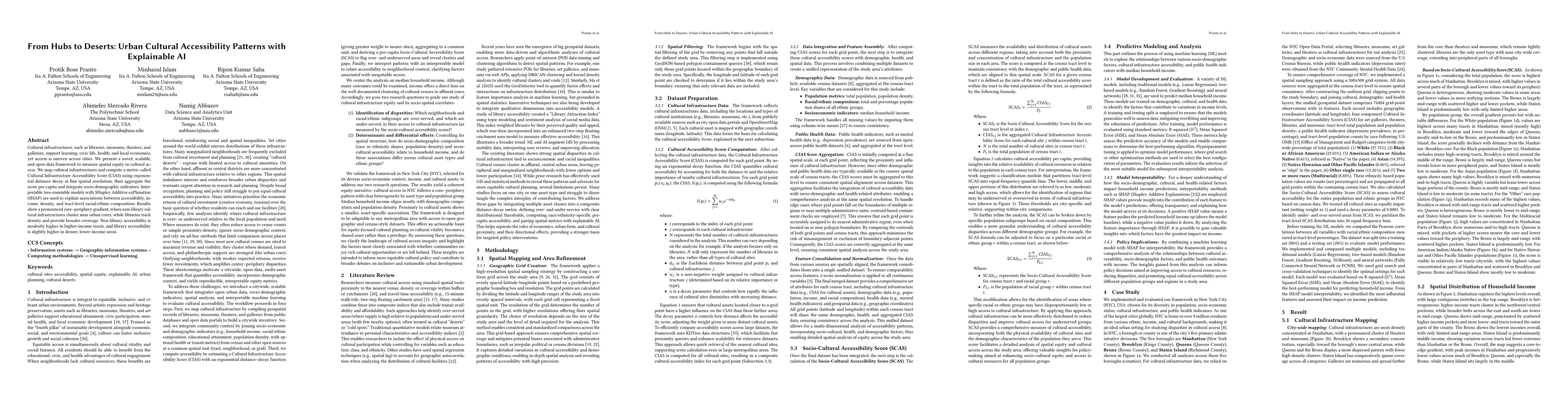 Thumbnail for From Hubs to Deserts: Urban Cultural Accessibility Patterns with Explainable AI