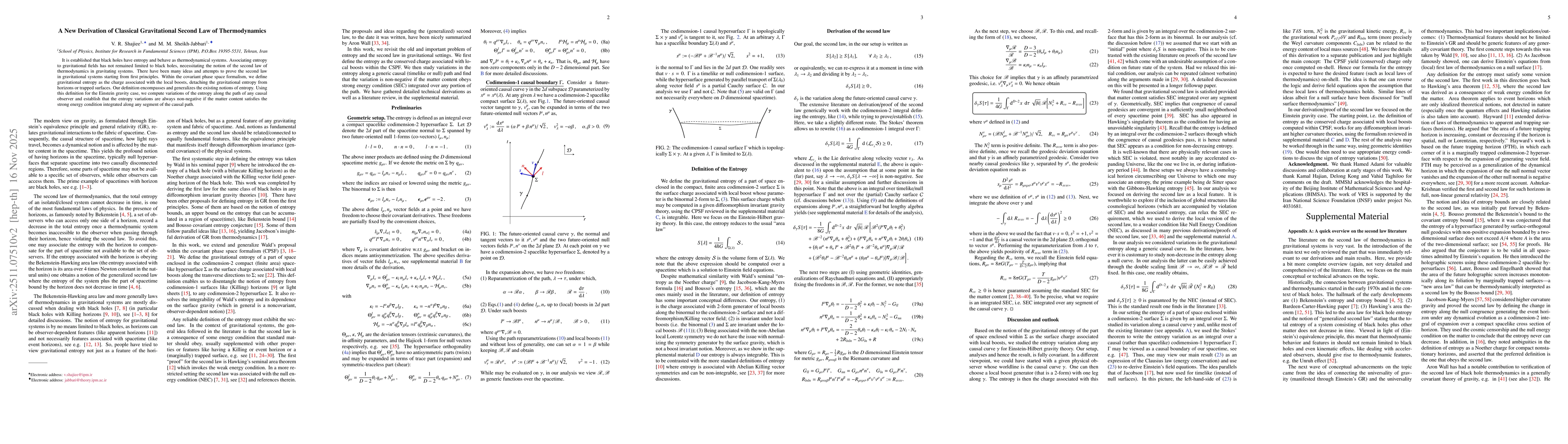 Thumbnail for A New Derivation of Classical Gravitational Second Law of Thermodynamics