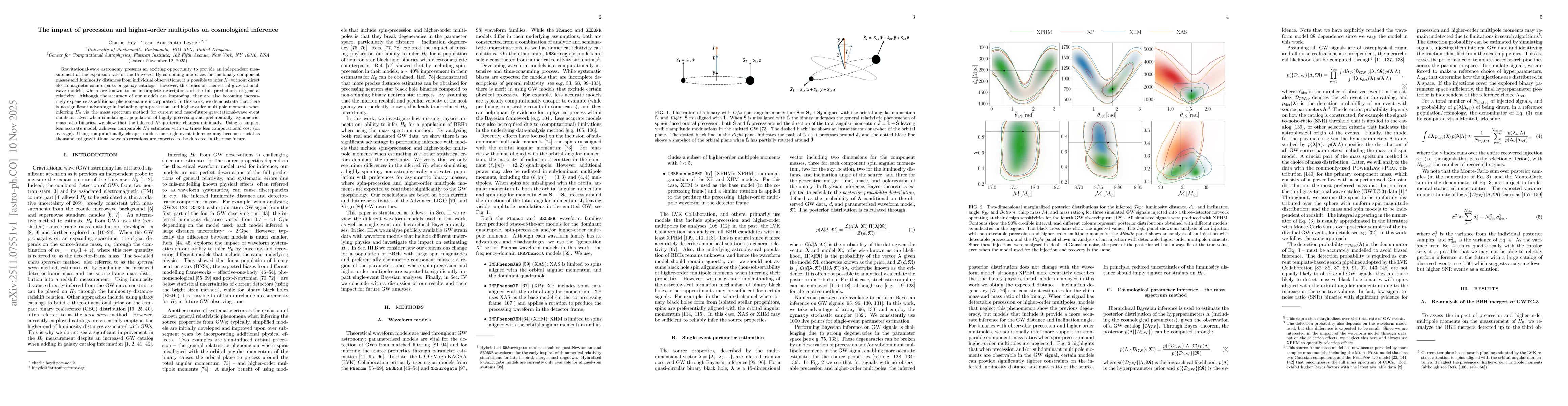 Thumbnail for The impact of precession and higher-order multipoles on cosmological inference