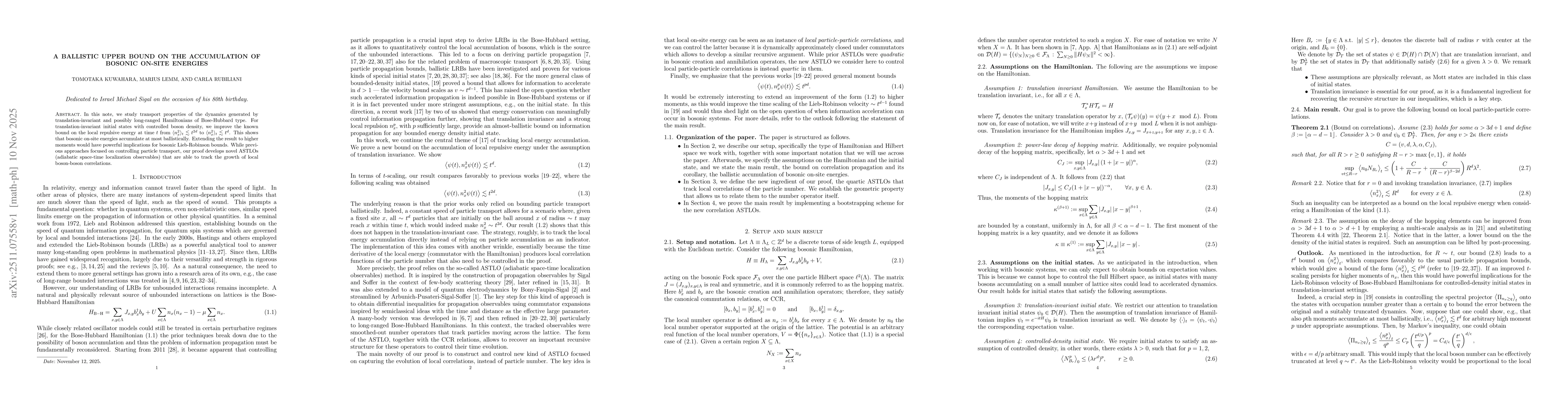 Thumbnail for A ballistic upper bound on the accumulation of bosonic on-site energies