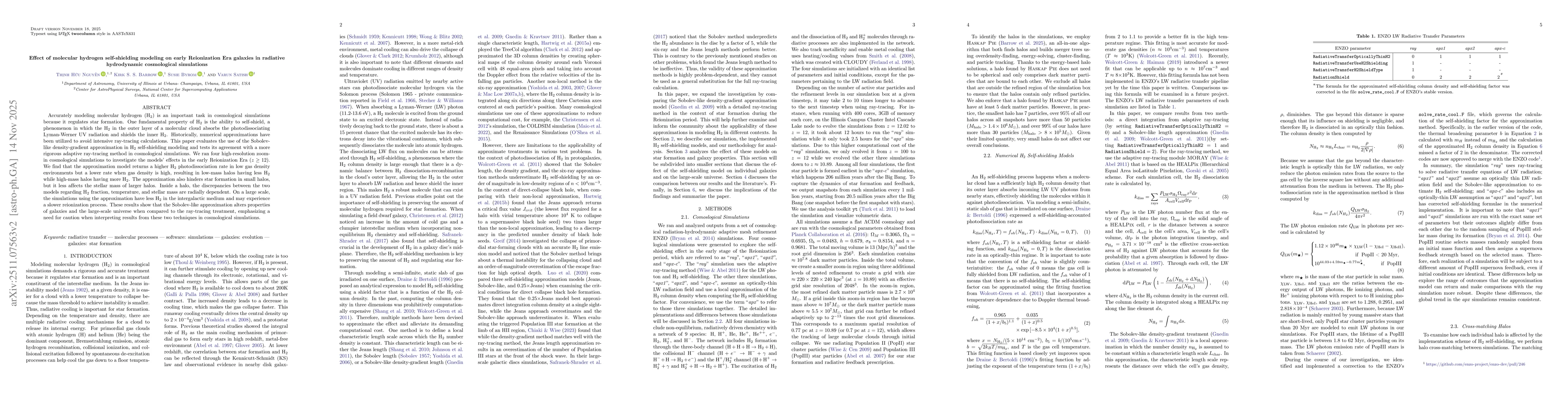 Thumbnail for Effect of molecular hydrogen self-shielding modeling on early Reionization Era galaxies in radiative hydrodynamic cosmological simulations