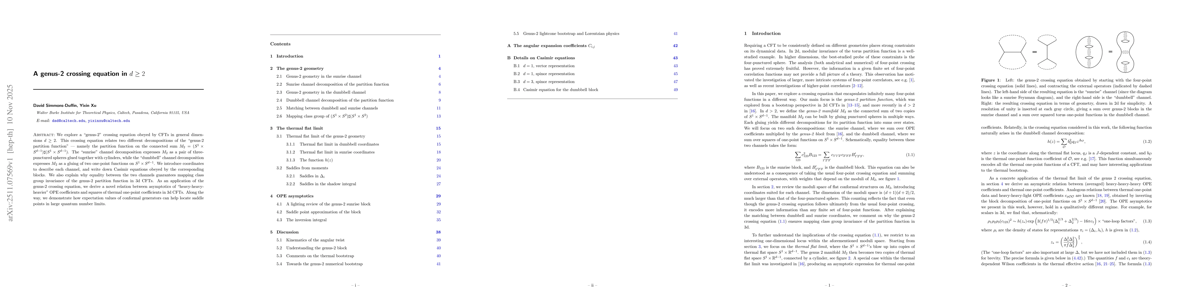 Thumbnail for A genus-2 crossing equation in $d\geq 2$