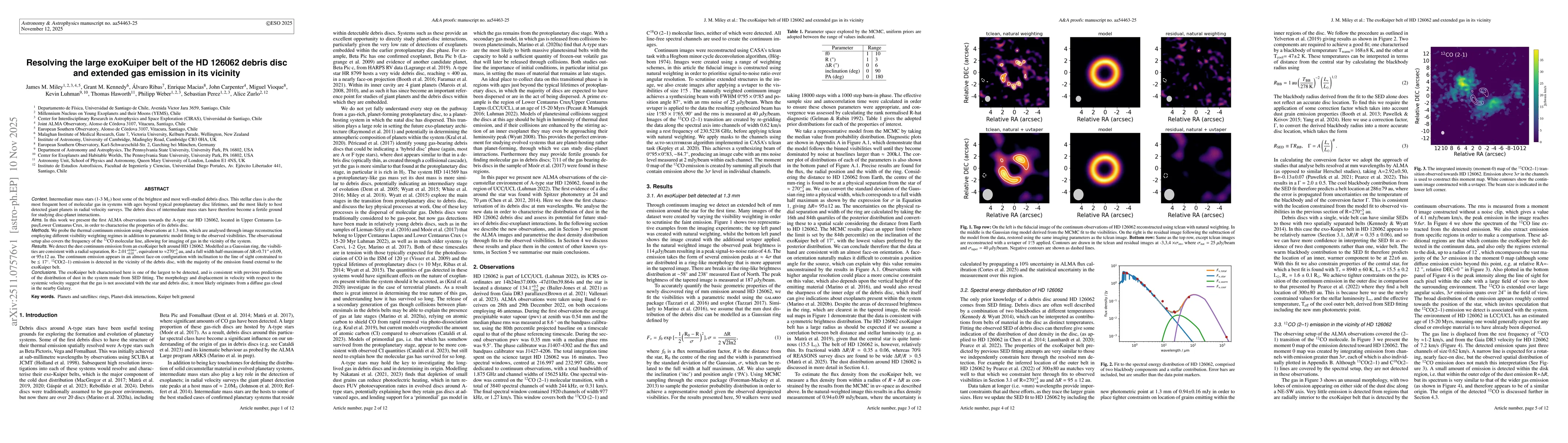 Thumbnail for Resolving the large exoKuiper belt of the HD 126062 debris disc and extended gas emission in its vicinity