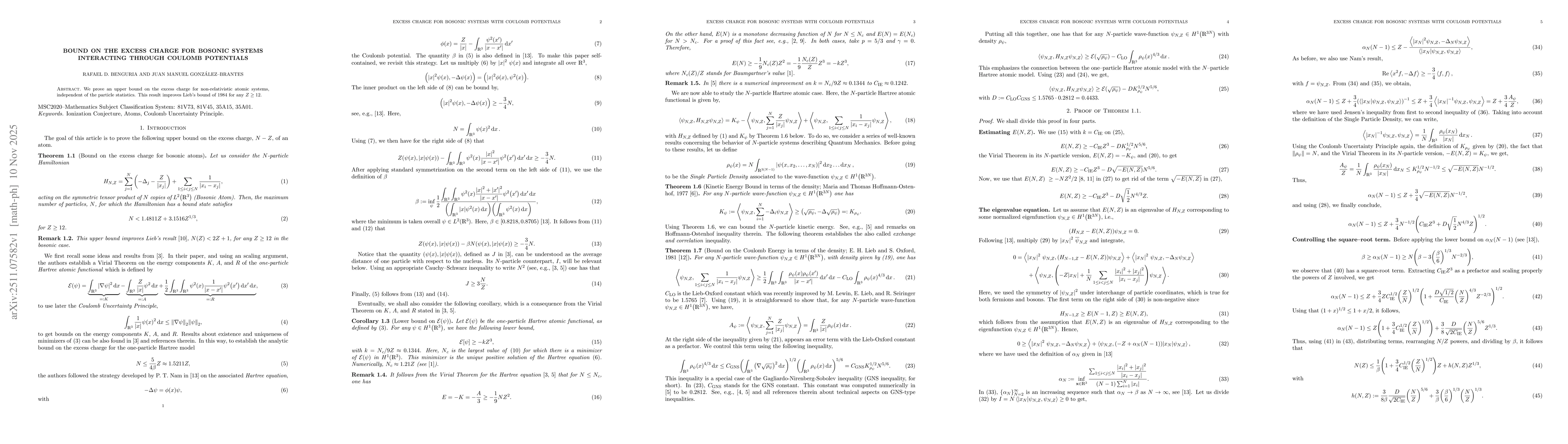 Thumbnail for Bound on the excess charge for bosonic systems interacting through Coulomb potentials