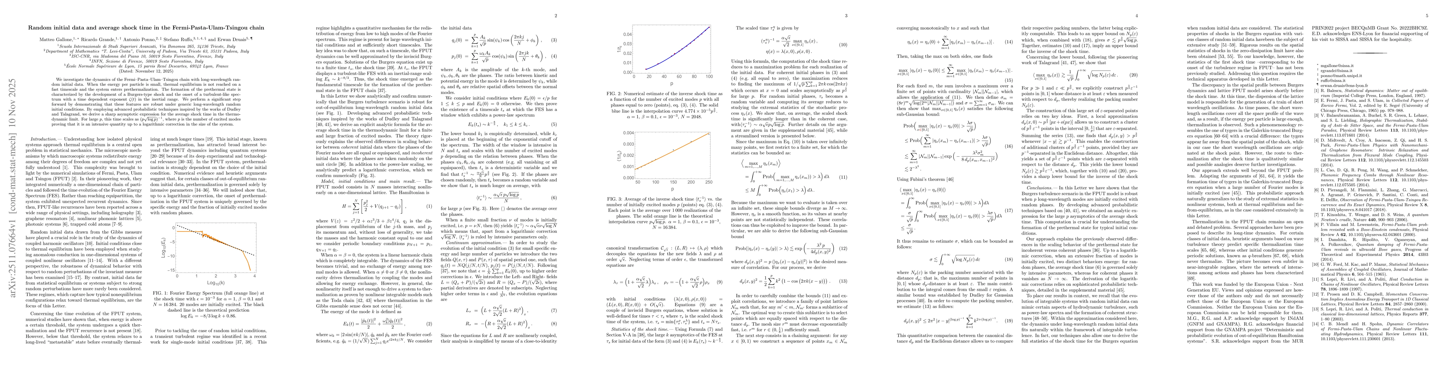 Thumbnail for Random initial data and average shock time in the Fermi-Pasta-Ulam-Tsingou chain