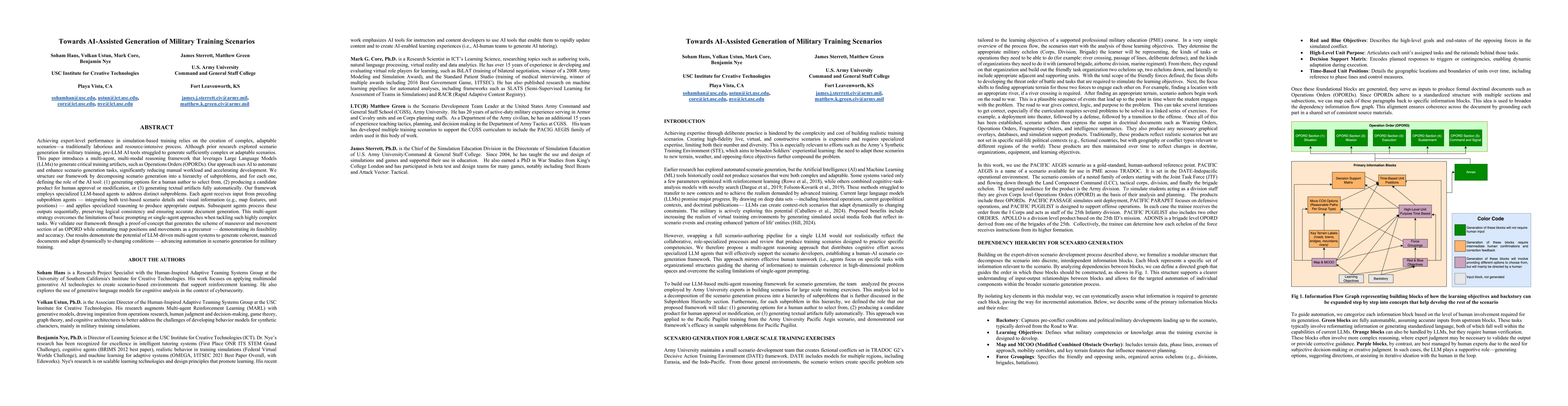 Thumbnail for Towards AI-Assisted Generation of Military Training Scenarios