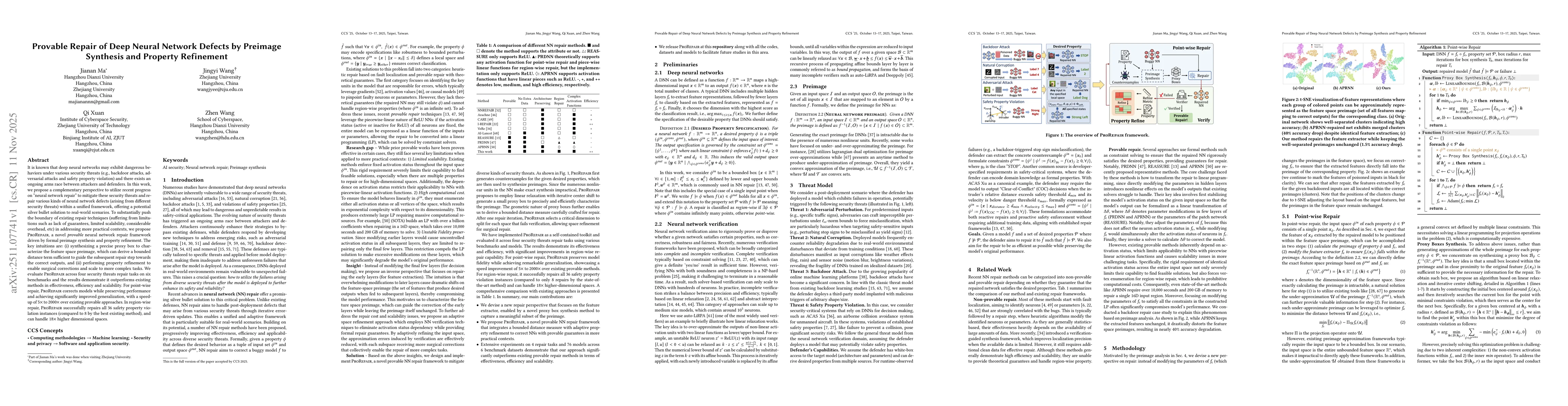 Thumbnail for Provable Repair of Deep Neural Network Defects by Preimage Synthesis and Property Refinement