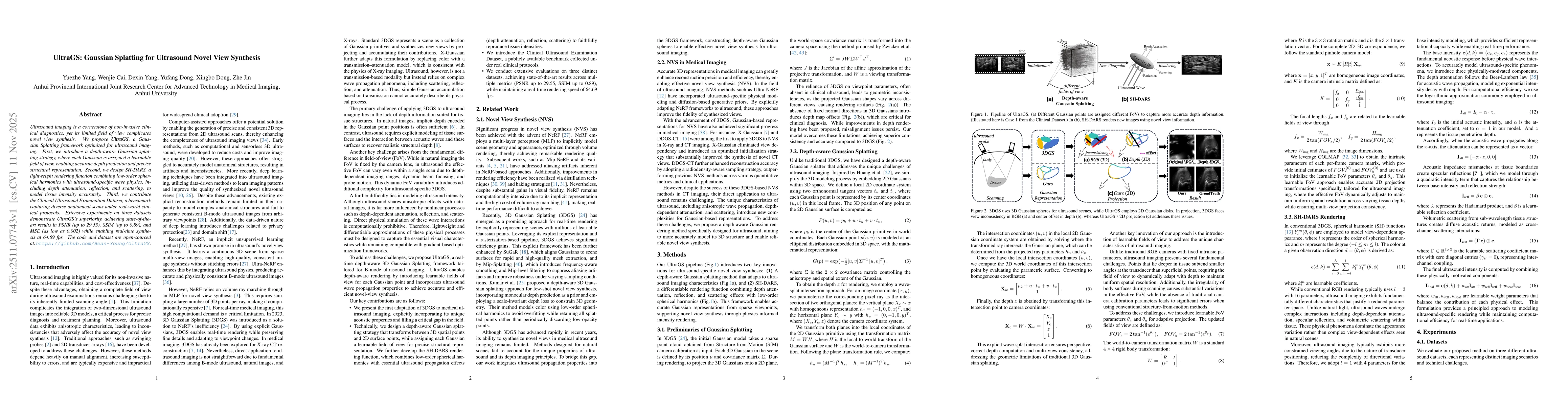 Thumbnail for UltraGS: Gaussian Splatting for Ultrasound Novel View Synthesis