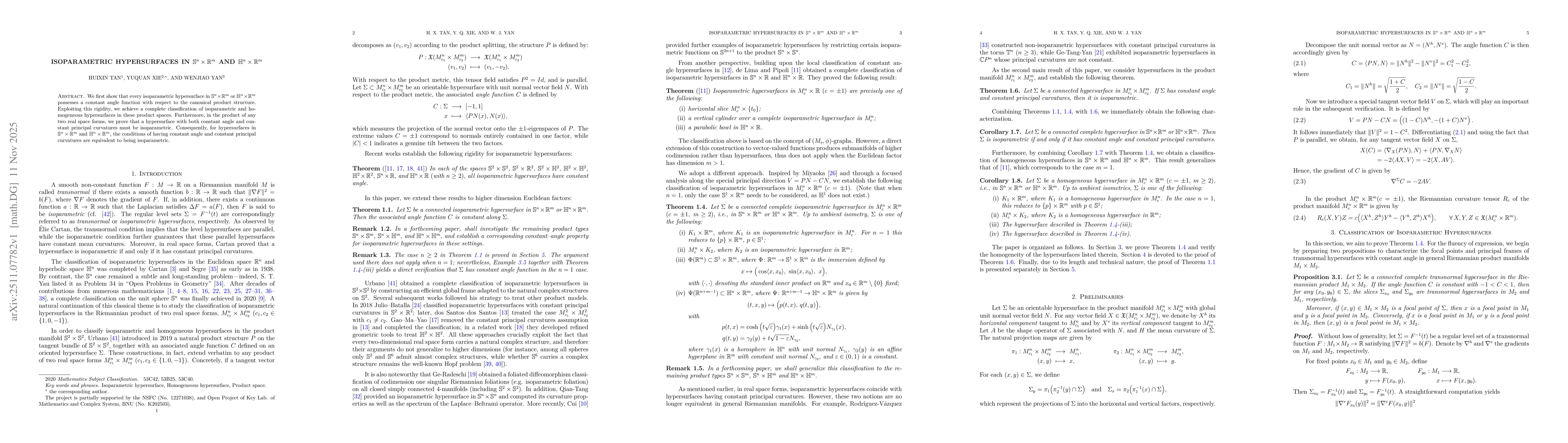 Thumbnail for Isoparametric hypersurfaces in $\mathbb{S}^{n}\times \mathbb{R}^{m}$ and $\mathbb{H}^{n}\times \mathbb{R}^{m}$