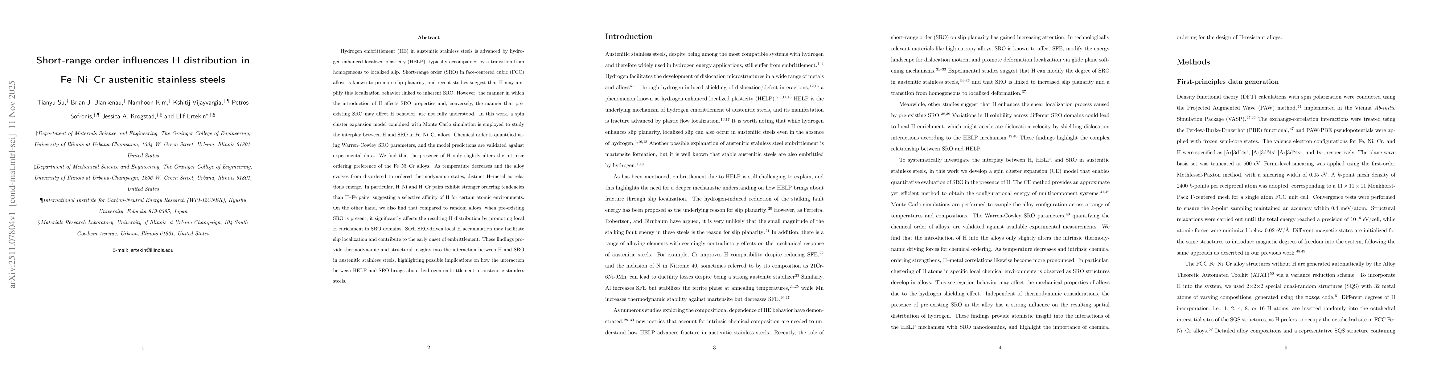 Thumbnail for Short-range order influences H distribution in Fe-Ni-Cr austenitic stainless steels