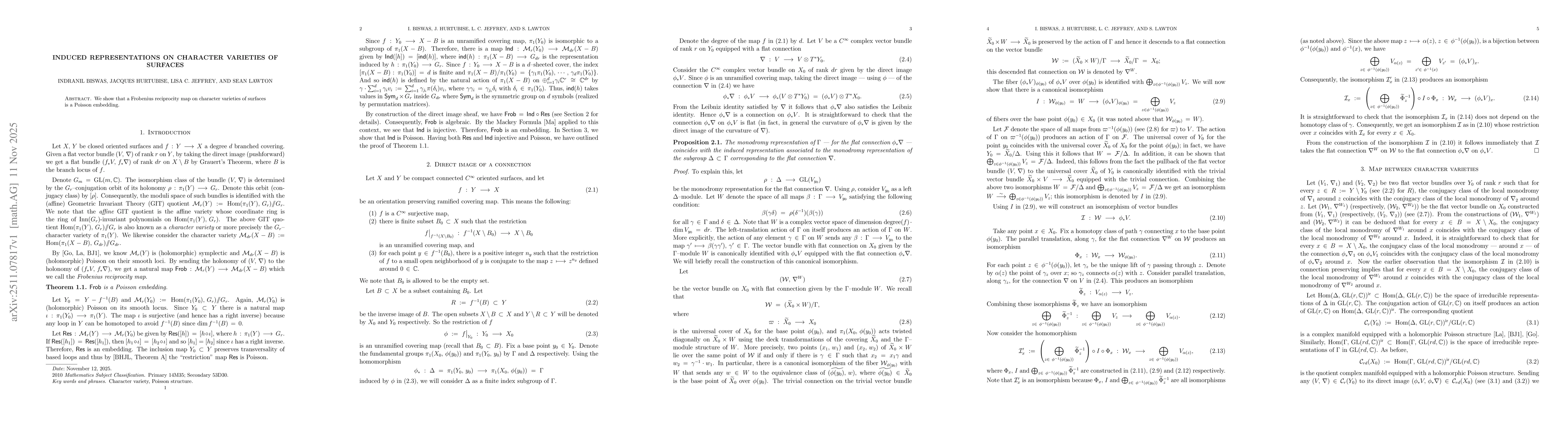 Thumbnail for Induced Representations on Character Varieties of Surfaces