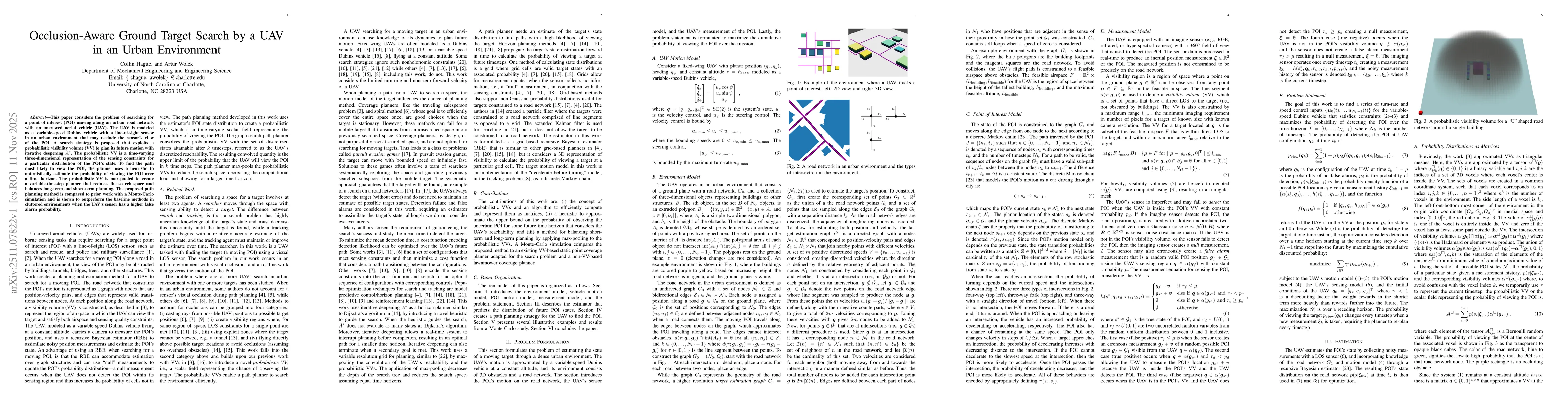 Thumbnail for Occlusion-Aware Ground Target Search by a UAV in an Urban Environment