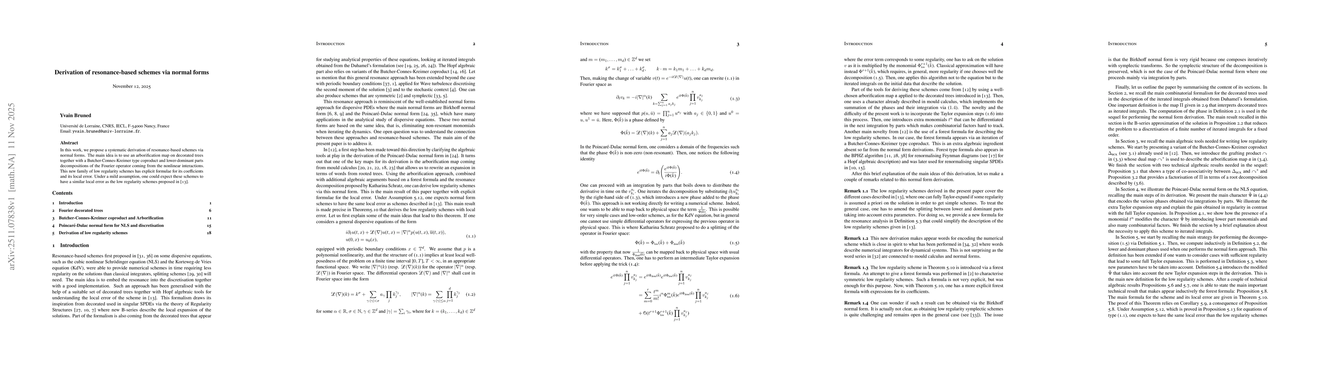 Thumbnail for Derivation of resonance-based schemes via normal forms