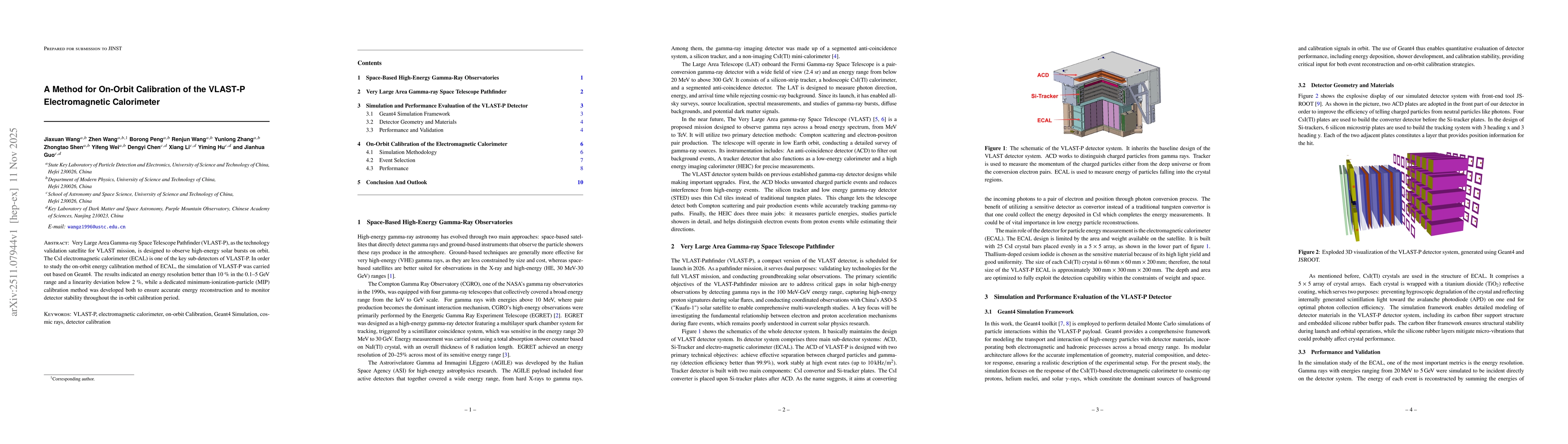 Thumbnail for A Method for On-Orbit Calibration of the VLAST-P Electromagnetic Calorimeter