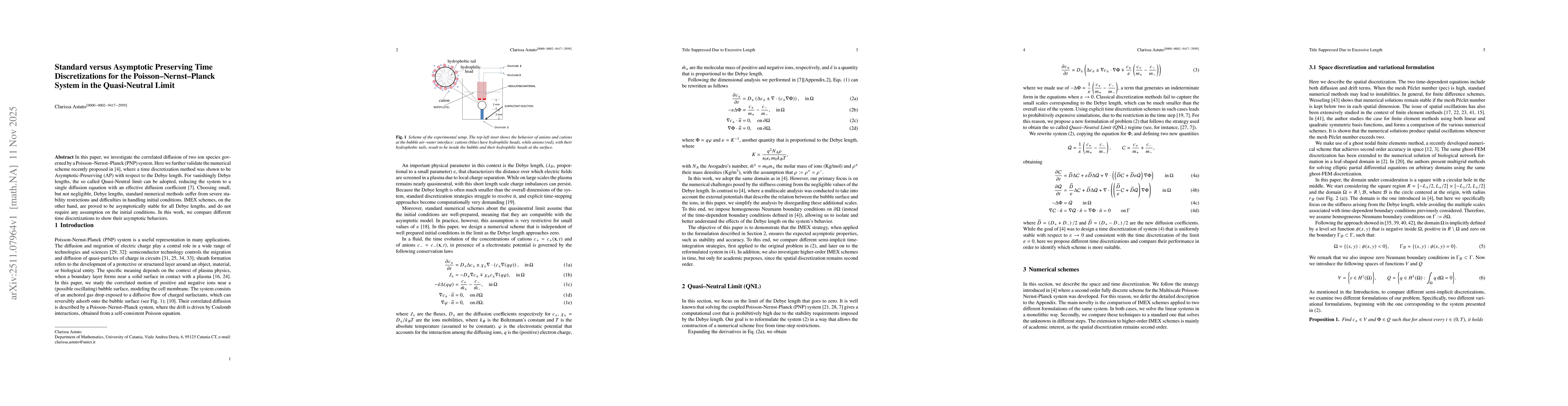 Thumbnail for Standard versus Asymptotic Preserving Time Discretizations for the Poisson-Nernst-Planck System in the Quasi-Neutral Limit