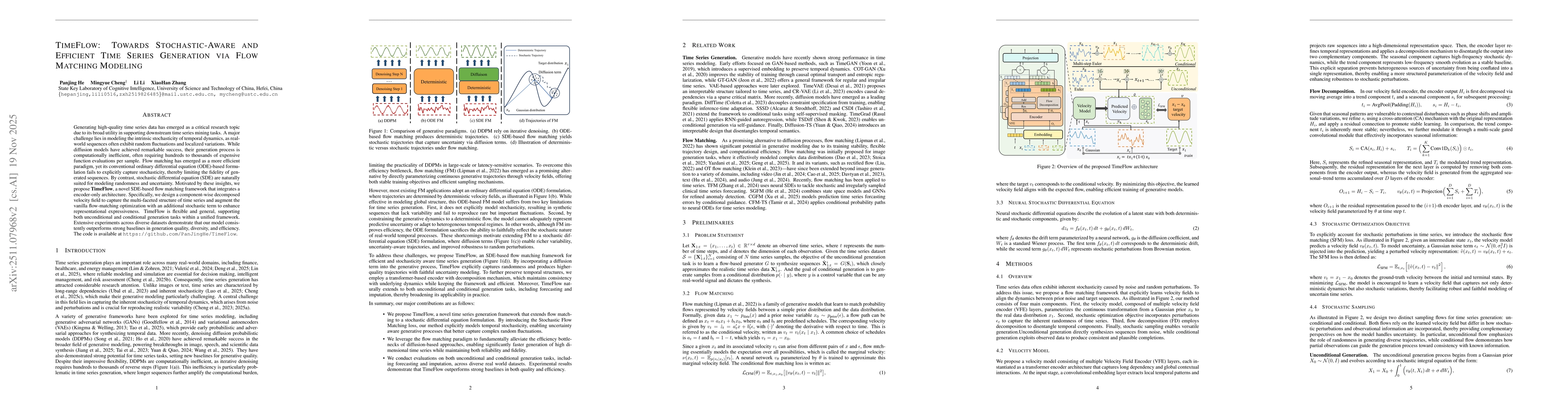 Thumbnail for TimeFlow: Towards Stochastic-Aware and Efficient Time Series Generation via Flow Matching Modeling