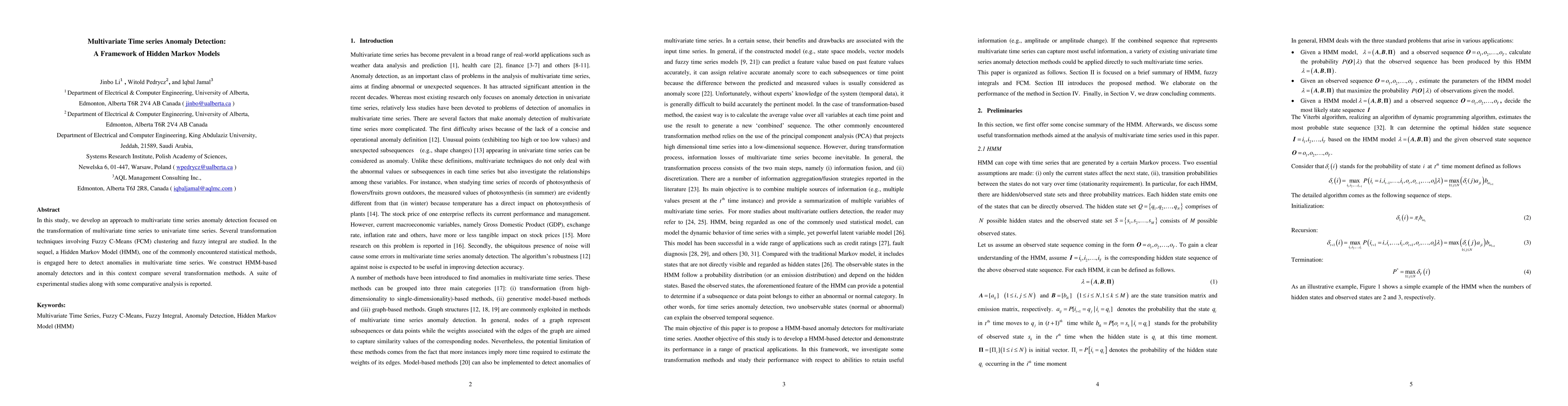 Thumbnail for Multivariate Time series Anomaly Detection:A Framework of Hidden Markov Models