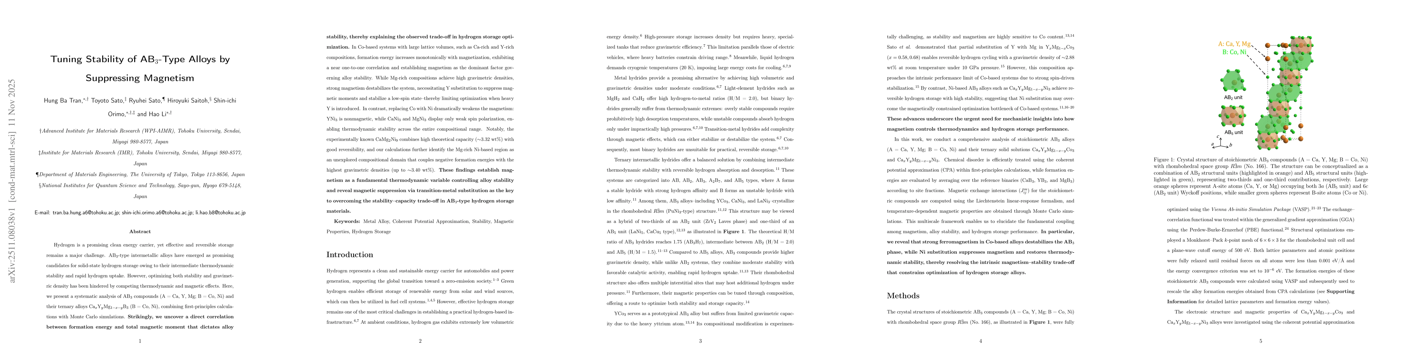 Thumbnail for Tuning Stability of AB3-Type Alloys by Suppressing Magnetism