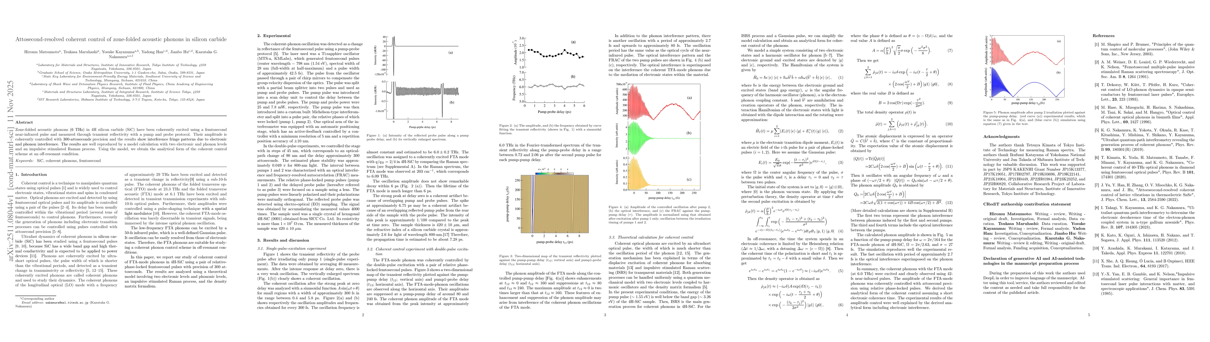 Thumbnail for Attosecond-resolved coherent control of zone-folded acoustic phonons in silicon carbide