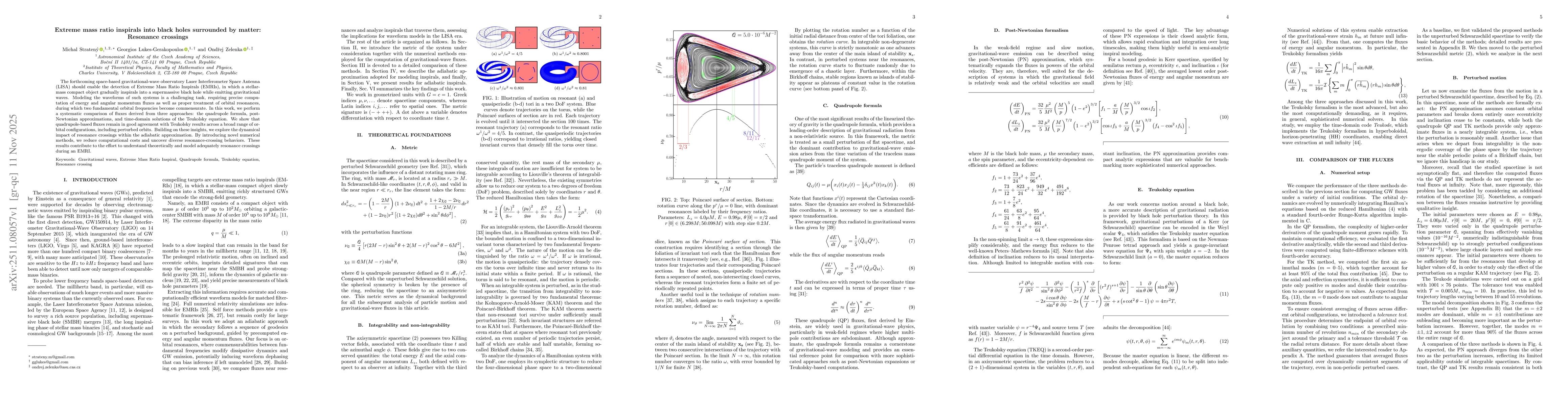 Thumbnail for Extreme mass ratio inspirals into black holes surrounded by matter: Resonance crossings