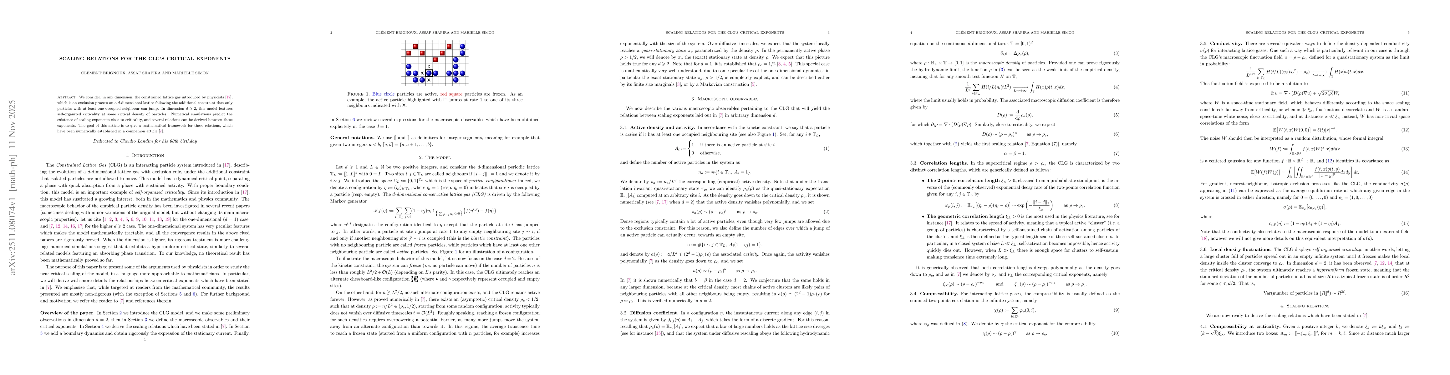 Thumbnail for Scaling Relations For The CLG's Critical Exponents