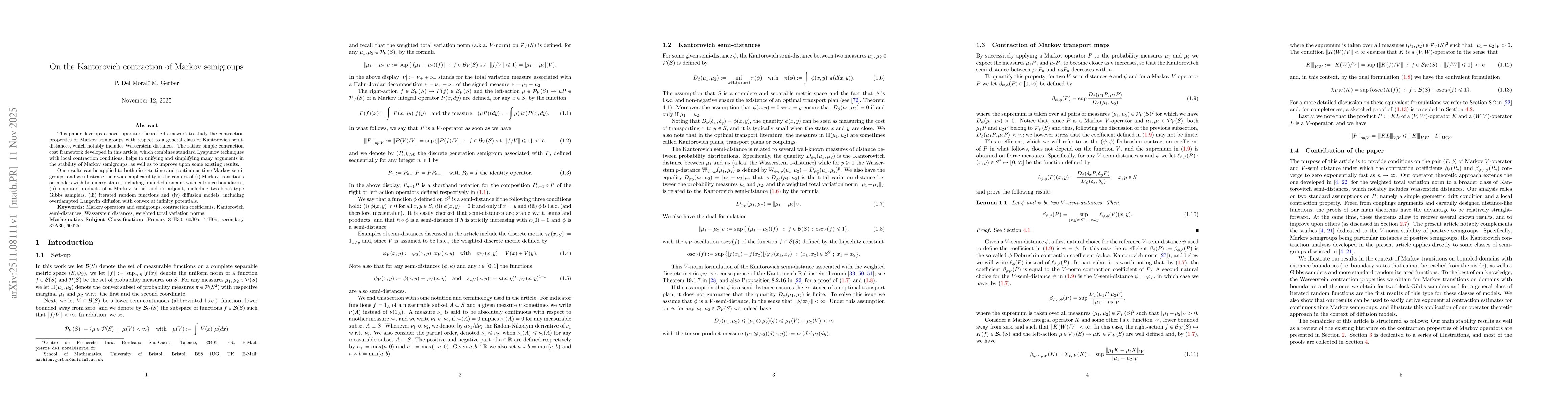 Thumbnail for On the Kantorovich contraction of Markov semigroups