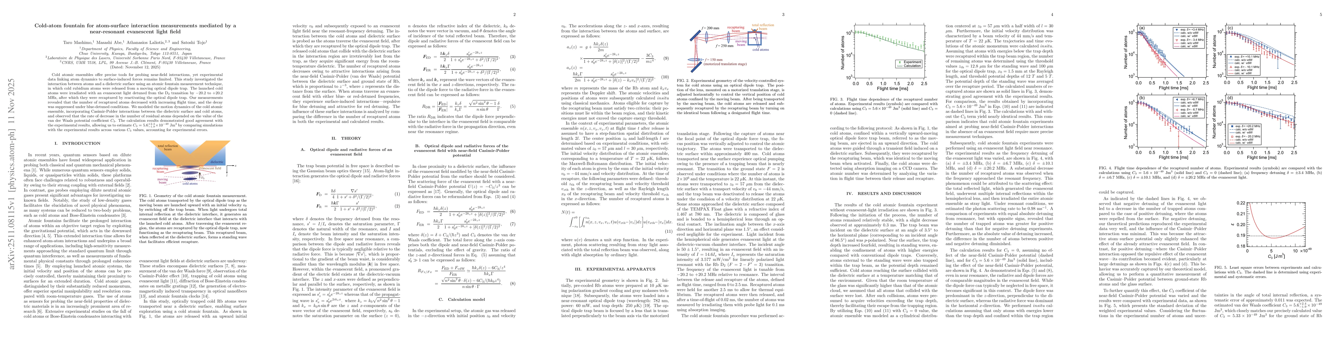 Thumbnail for Cold-atom fountain for atom-surface interaction measurements mediated by a near-resonant evanescent light field