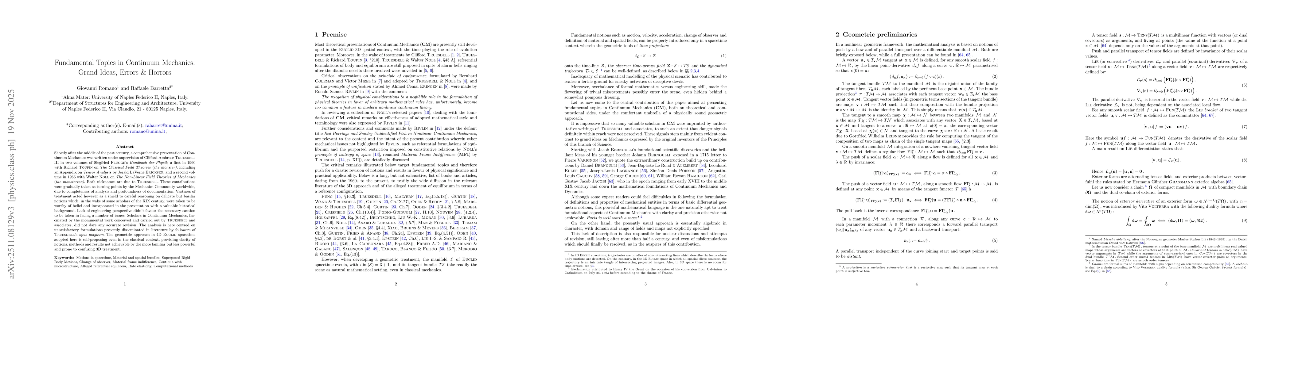 Thumbnail for Fundamental Topics in Continuum Mechanics: Grand Ideas, Errors & Horrors