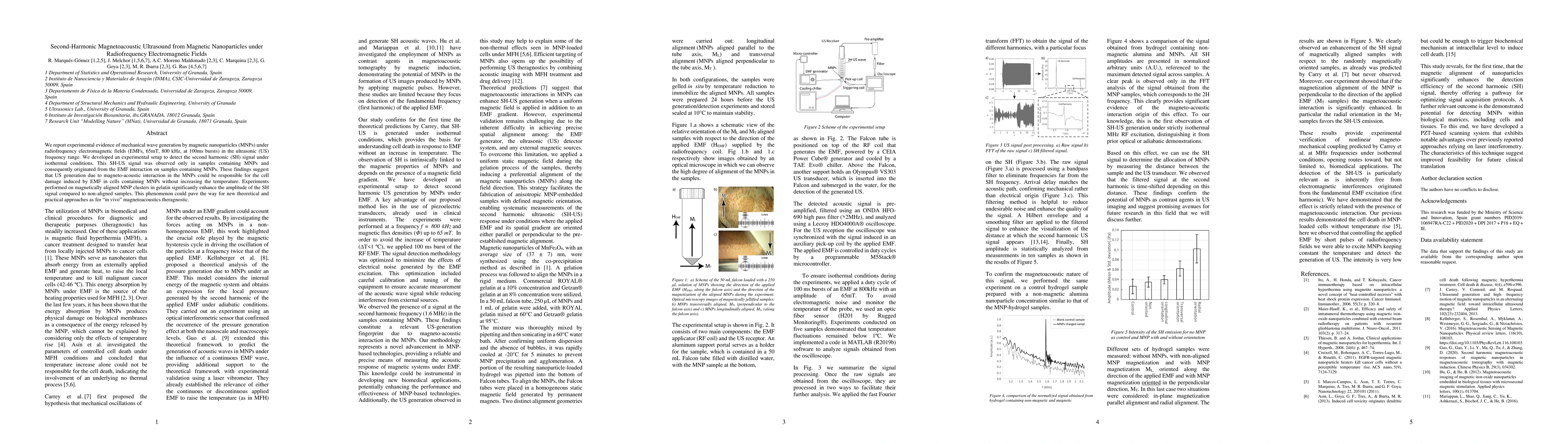 Thumbnail for Second-Harmonic Magnetoacoustic Ultrasound from Magnetic Nanoparticles under Radiofrequency Electromagnetic Fields