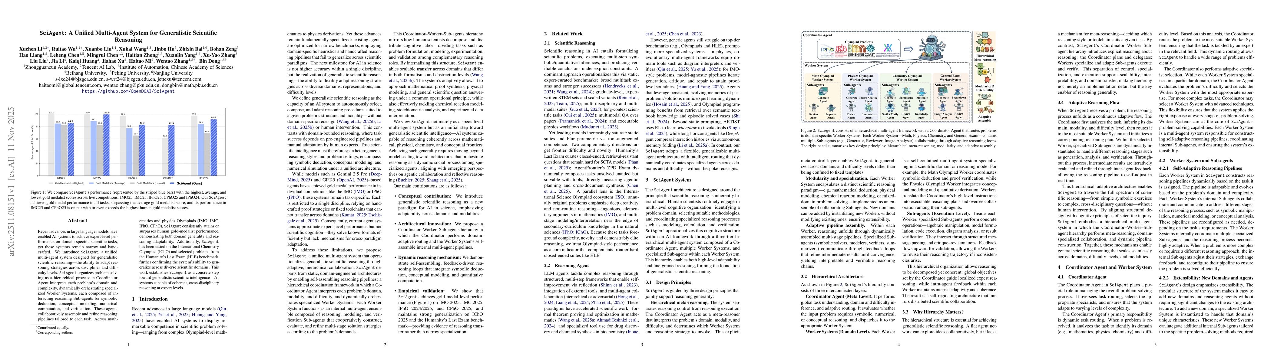 Thumbnail for SciAgent: A Unified Multi-Agent System for Generalistic Scientific Reasoning