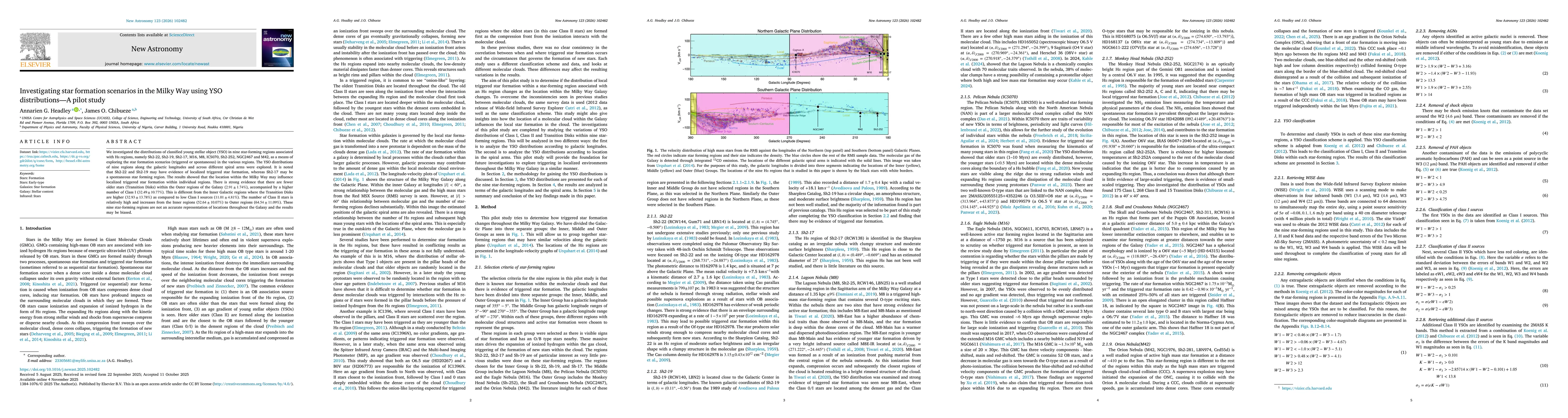 Thumbnail for Investigating star formation scenarios in the Milky Way using YSO distributions -- A pilot study