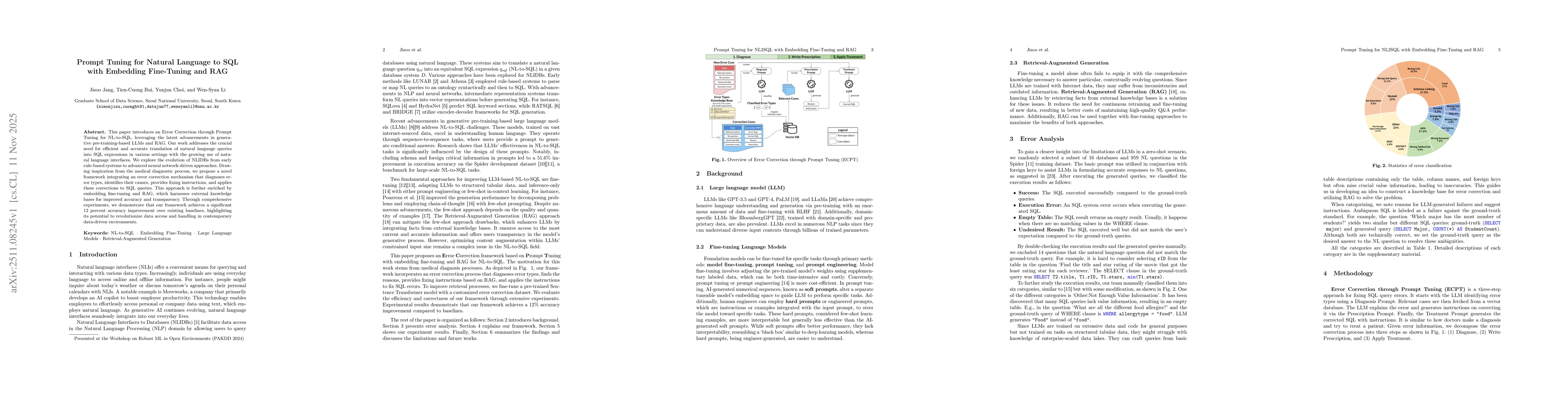 Thumbnail for Prompt Tuning for Natural Language to SQL with Embedding Fine-Tuning and RAG