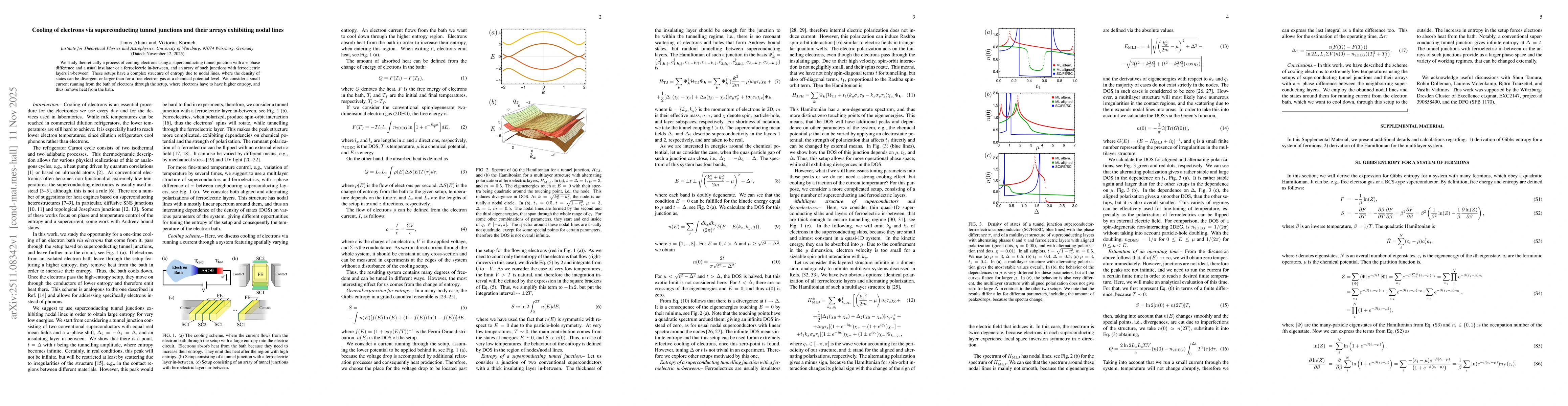 Thumbnail for Cooling of electrons via superconducting tunnel junctions and their arrays exhibiting nodal lines