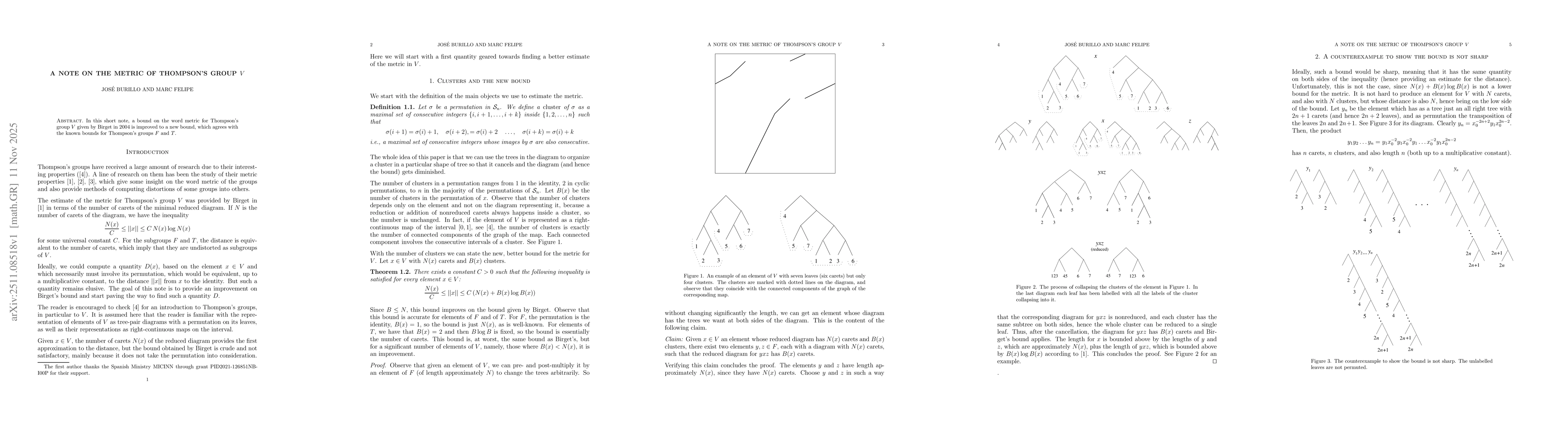 Thumbnail for A Note on the Metric of Thompson's group V