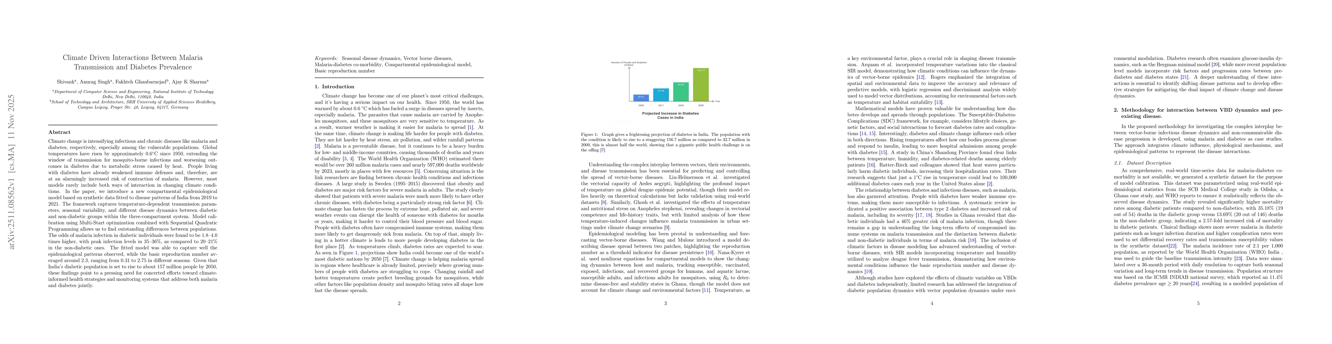 Thumbnail for Climate Driven Interactions Between Malaria Transmission and Diabetes Prevalence