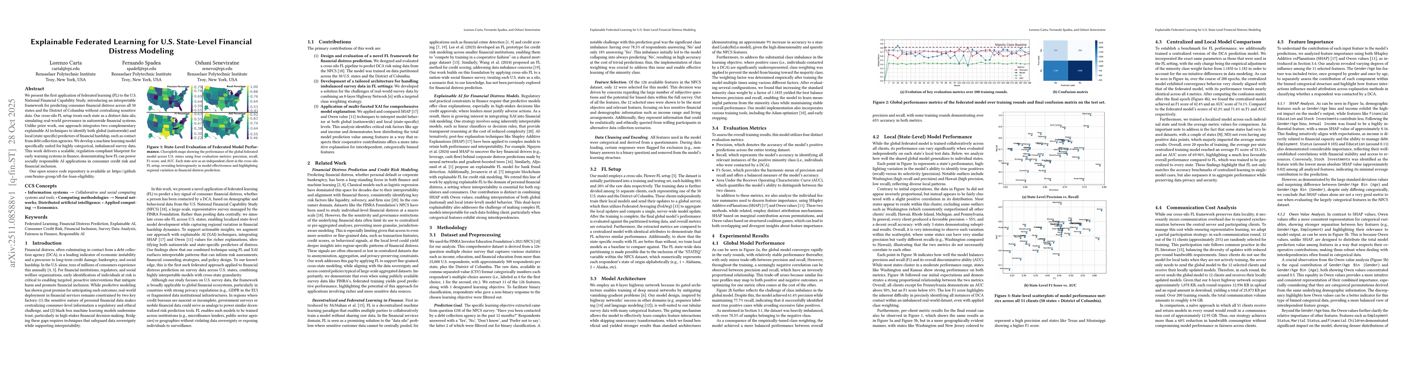 Thumbnail for Explainable Federated Learning for U.S. State-Level Financial Distress Modeling