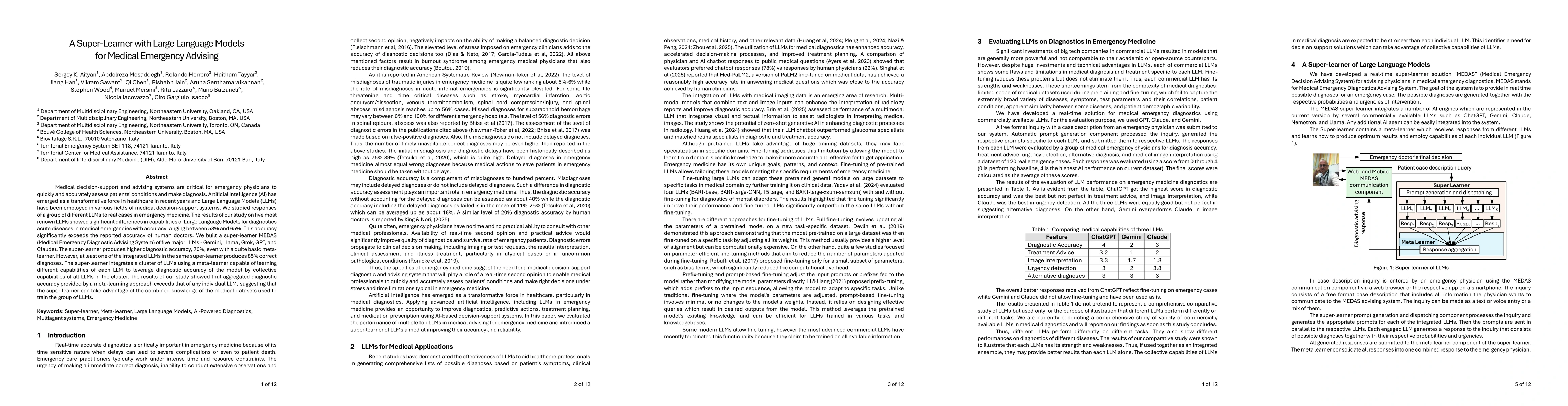 Thumbnail for A Super-Learner with Large Language Models for Medical Emergency Advising