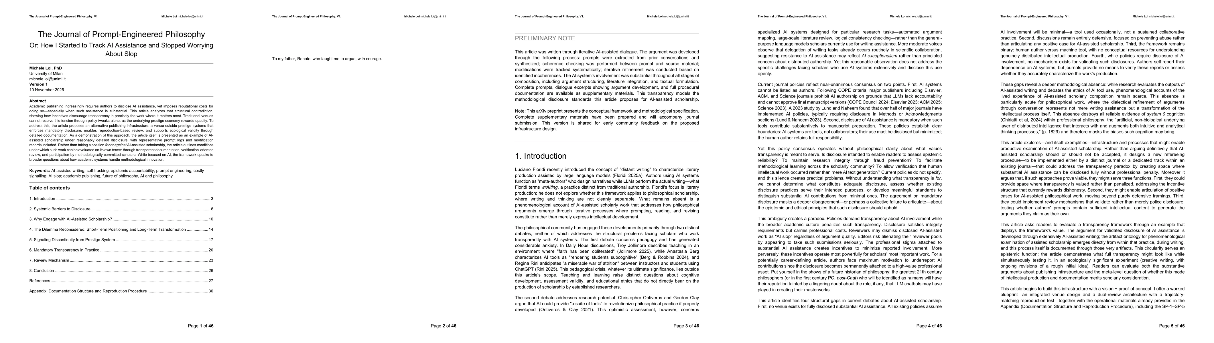 Thumbnail for The Journal of Prompt-Engineered Philosophy Or: How I Started to Track AI Assistance and Stopped Worrying About Slop